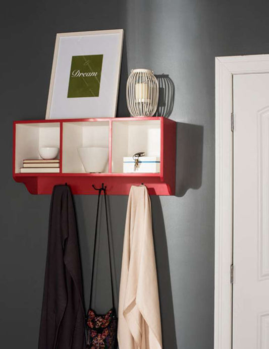 Safavieh - Alice Wall Shelf - Red - White - AMH6566N veiw 2