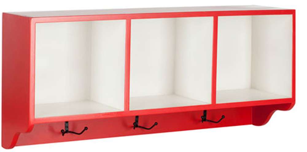 Safavieh - Alice Wall Shelf - Red - White - AMH6566N veiw 3