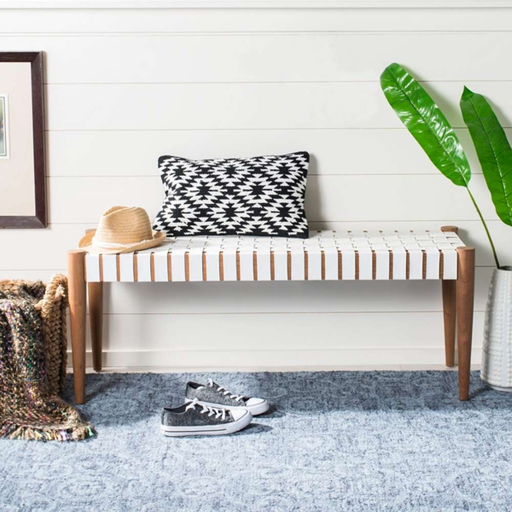 Safavieh - Amalia Bench - White - Oak - BCH1001C veiw 2