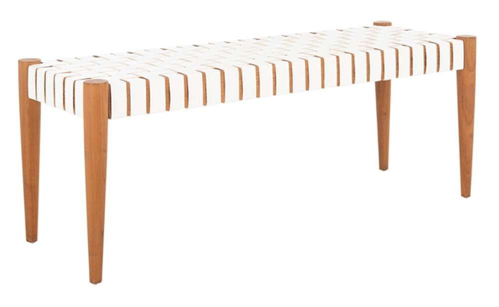 Safavieh - Amalia Bench - White - Oak - BCH1001C veiw 3