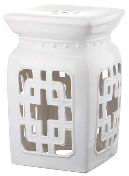 Safavieh - Beijing Filigree Garden Stool - Antique White - ACS4538A veiw 1