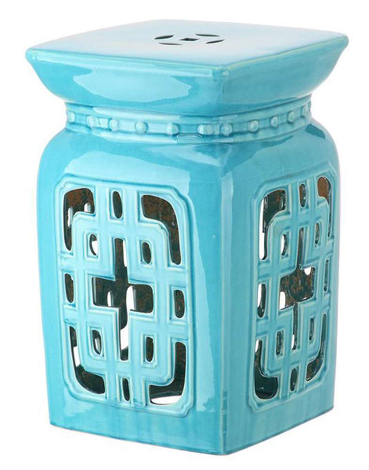 Safavieh - Beijing Filigree Garden Stool - Light Blue - ACS4538C veiw 1