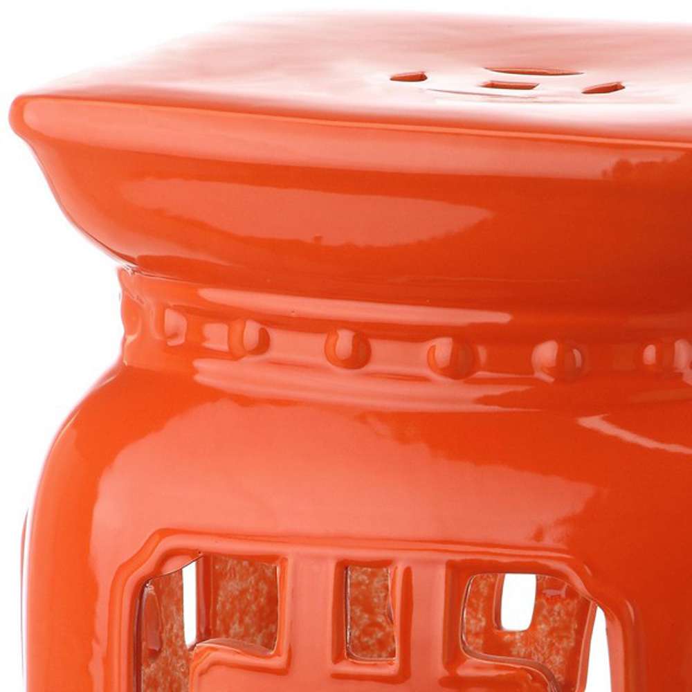 Safavieh - Beijing Filigree Garden Stool - Orange - ACS4538D veiw 2