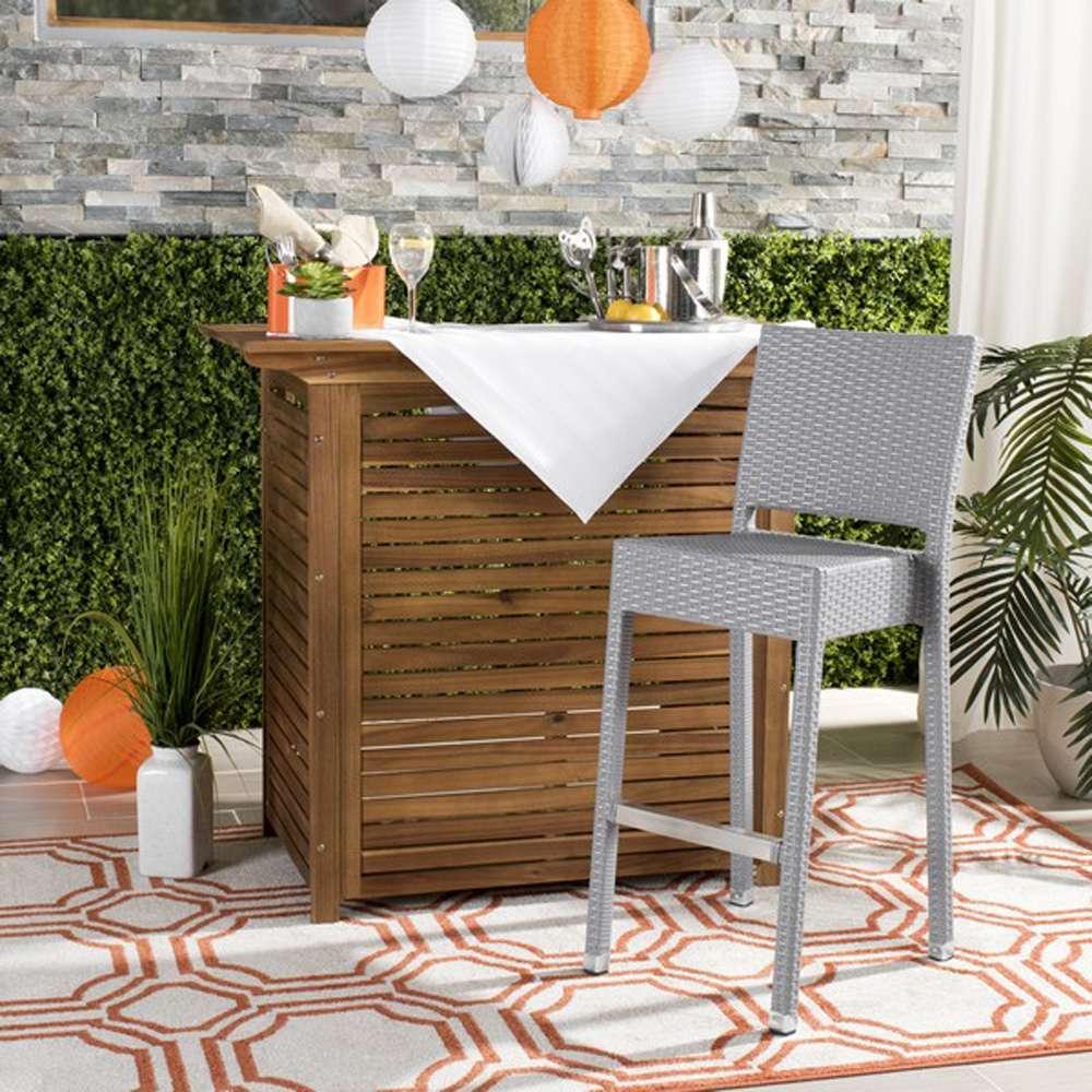 Safavieh - Bethel Stackable Barstool - Grey - FOX5201D veiw 3
