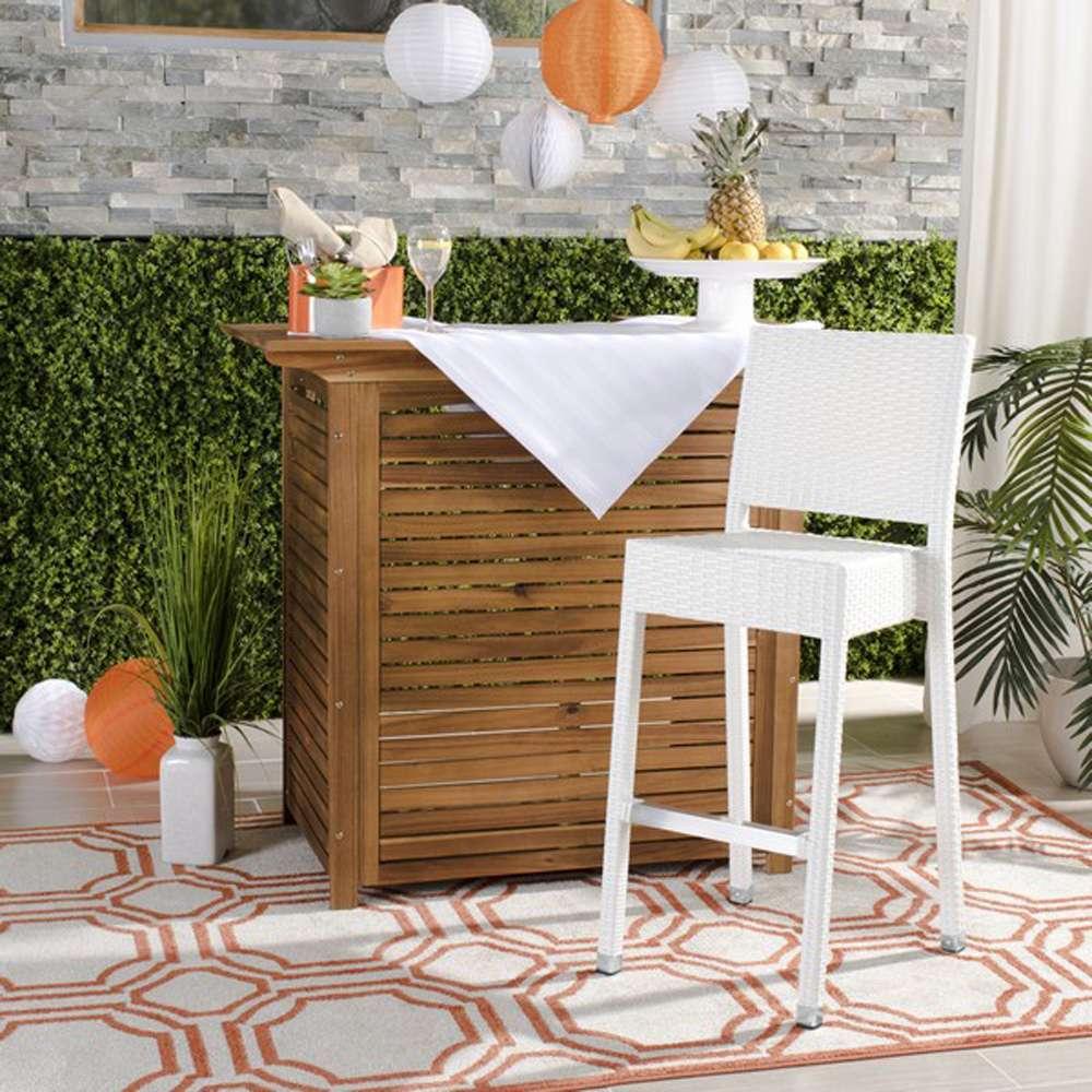 Safavieh - Bethel Stackable Barstool - White - FOX5201C veiw 3