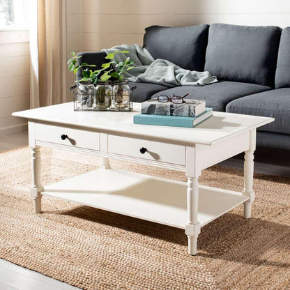 Safavieh - Boris Coffee Table - Distressed Cream  - AMH5706C veiw 2