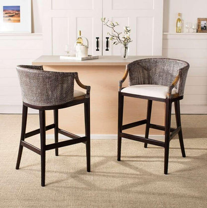 Safavieh - Brando Barstool - Dark Brown - White - SEA4014B veiw 2