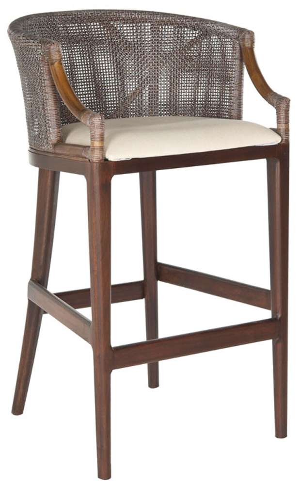 Safavieh - Brando Barstool - Dark Brown - White - SEA4014B veiw 3