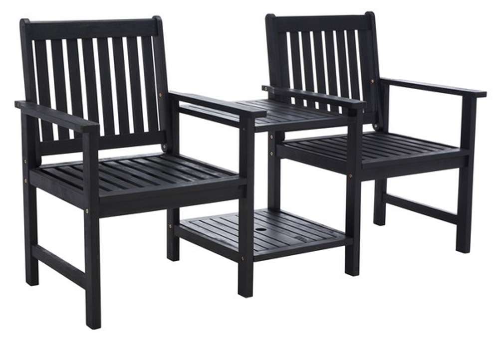 Safavieh - Brea Twin Seat Bench - Black - PAT7014D veiw 4