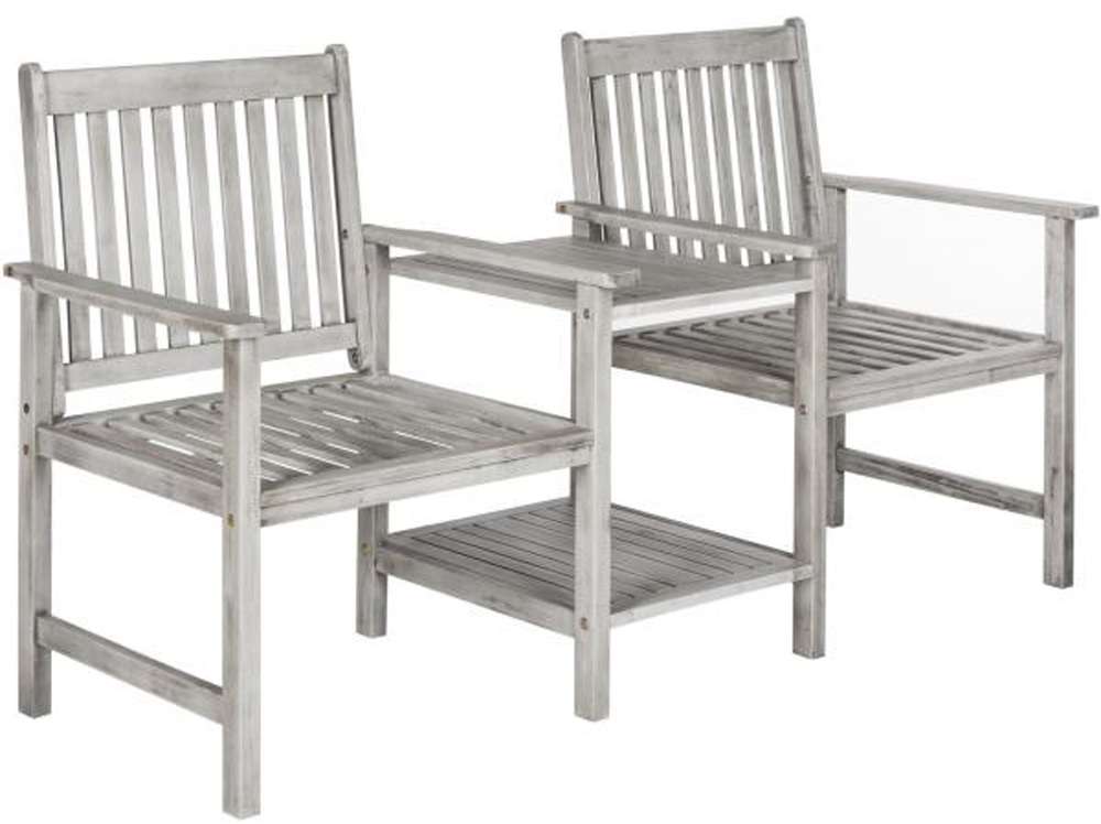 Safavieh - Brea Twin Seat Bench - Grey - PAT7014B veiw 3