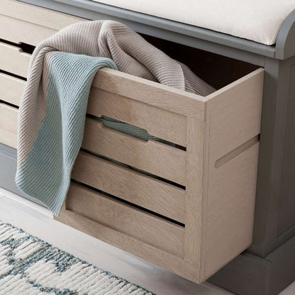 Safavieh - Briar 3Drw/Cush Storage Bench - Distressed Grey - Sand - BCH5700C veiw 2