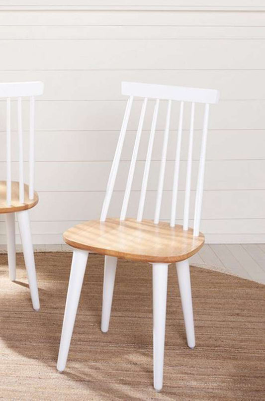 Safavieh - Burris Side Chair - White - Natural  (Set of 2) - AMH8511F-SET2 veiw 1