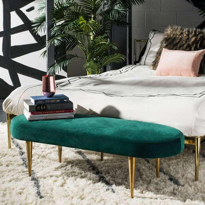 Safavieh - Corinne Oval Bench - Emerald - Gold - SFV4704A veiw 2