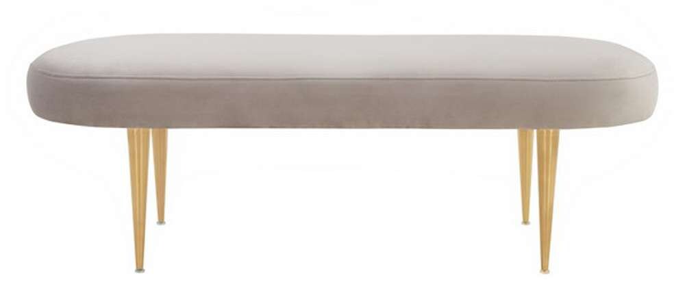 Safavieh - Corinne Oval Bench - Pale Taupe - Gold - SFV4704D veiw 1