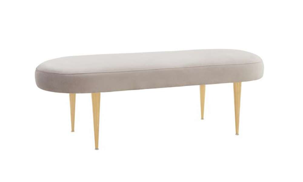 Safavieh - Corinne Oval Bench - Pale Taupe - Gold - SFV4704D veiw 3