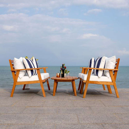 Safavieh - Deacon 4 Pc Living Set - Natural - Bge + Thk Stp P - PAT7050F veiw 2