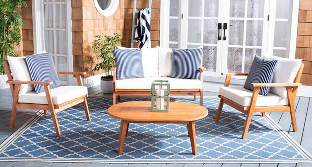 Safavieh - Deacon 4 Pc Living Set - Natural - Bge + Thn Stp P - PAT7050D veiw 3