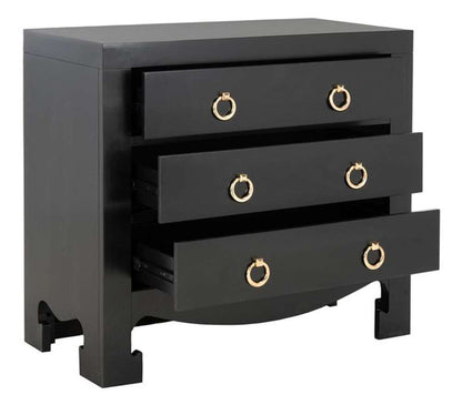 Safavieh - Dion 3 Drawer Chest - Black - Gold - CHS6411C veiw 3
