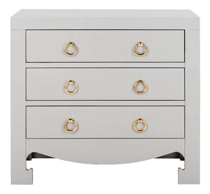 Safavieh - Dion 3 Drawer Chest - Grey - Gold - CHS6411D veiw 1