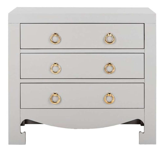 Safavieh - Dion 3 Drawer Chest - Grey - Gold - CHS6411D veiw 1