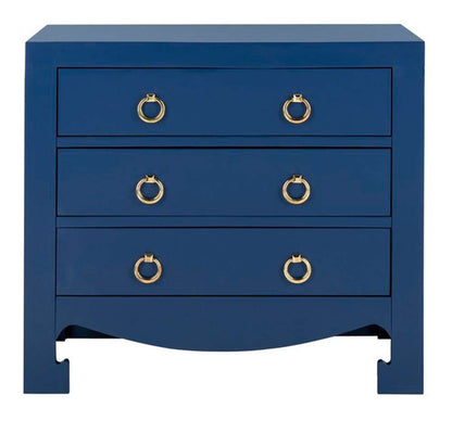 Safavieh - Dion 3 Drawer Chest - Lapis Blue - Gold - CHS6411B veiw 1