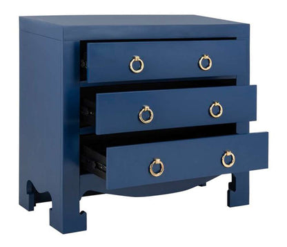Safavieh - Dion 3 Drawer Chest - Lapis Blue - Gold - CHS6411B veiw 3