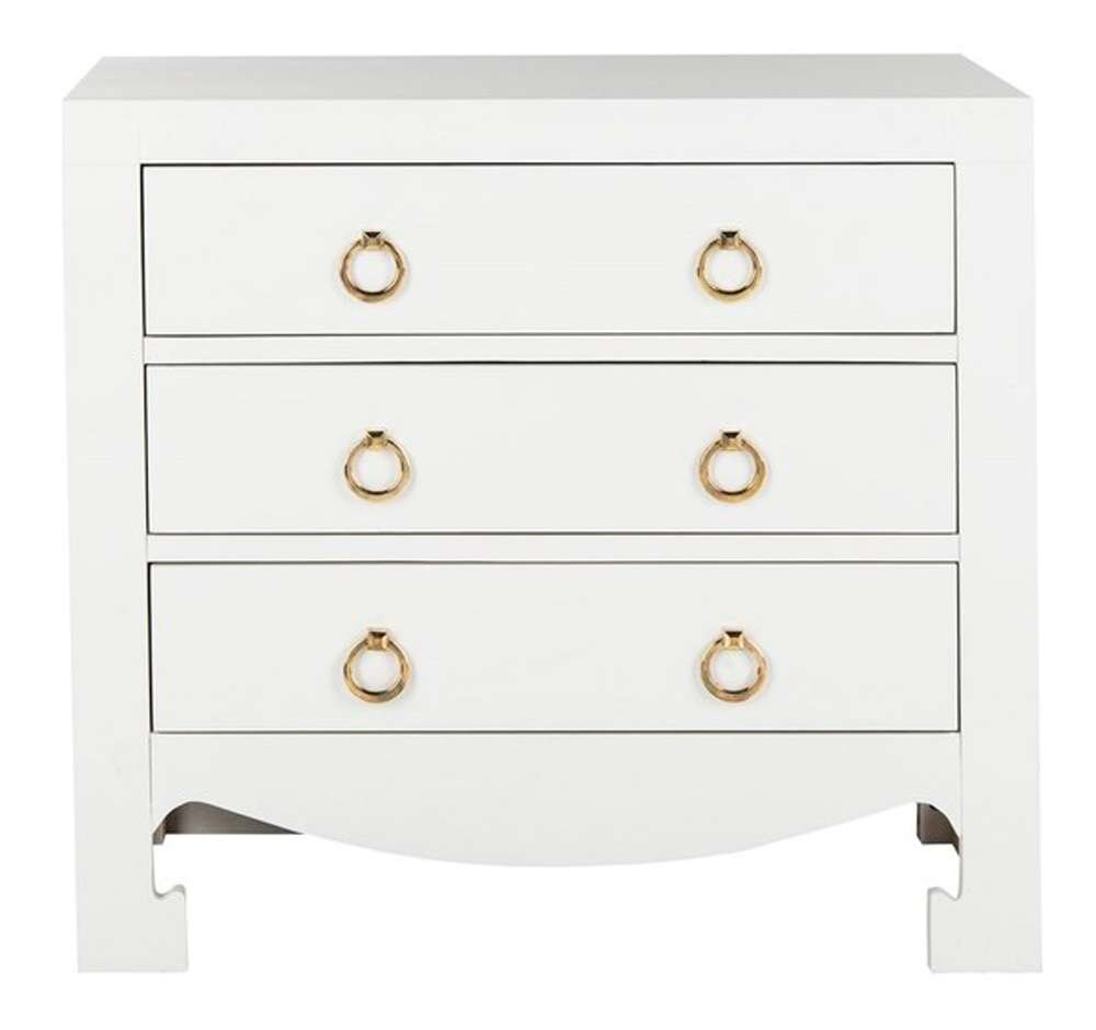 Safavieh - Dion 3 Drawer Chest - White - Gold - CHS6411A veiw 1