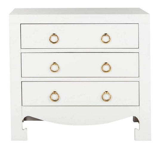 Safavieh - Dion 3 Drawer Chest - White - Gold - CHS6411A veiw 1