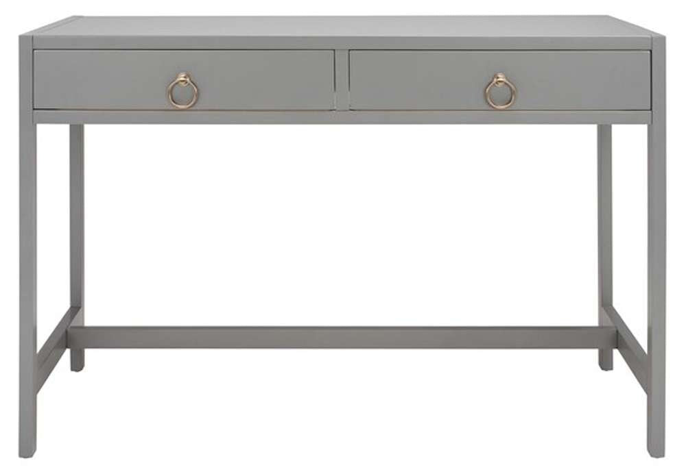 Safavieh - Esther 2 Drawer Desk - Grey - DSK9200D veiw 1