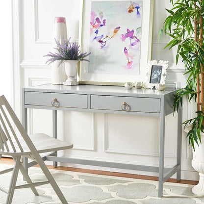 Safavieh - Esther 2 Drawer Desk - Grey - DSK9200D veiw 3