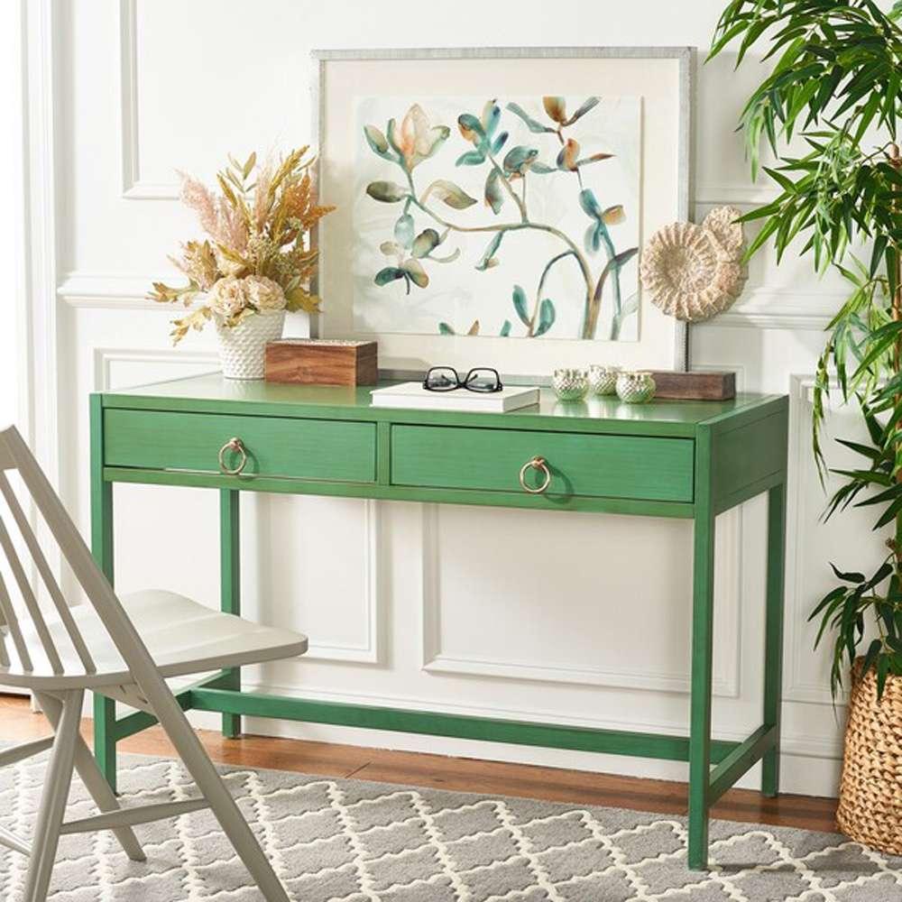 Safavieh - Esther 2 Drawer Desk - Turquoise - DSK9200C veiw 3