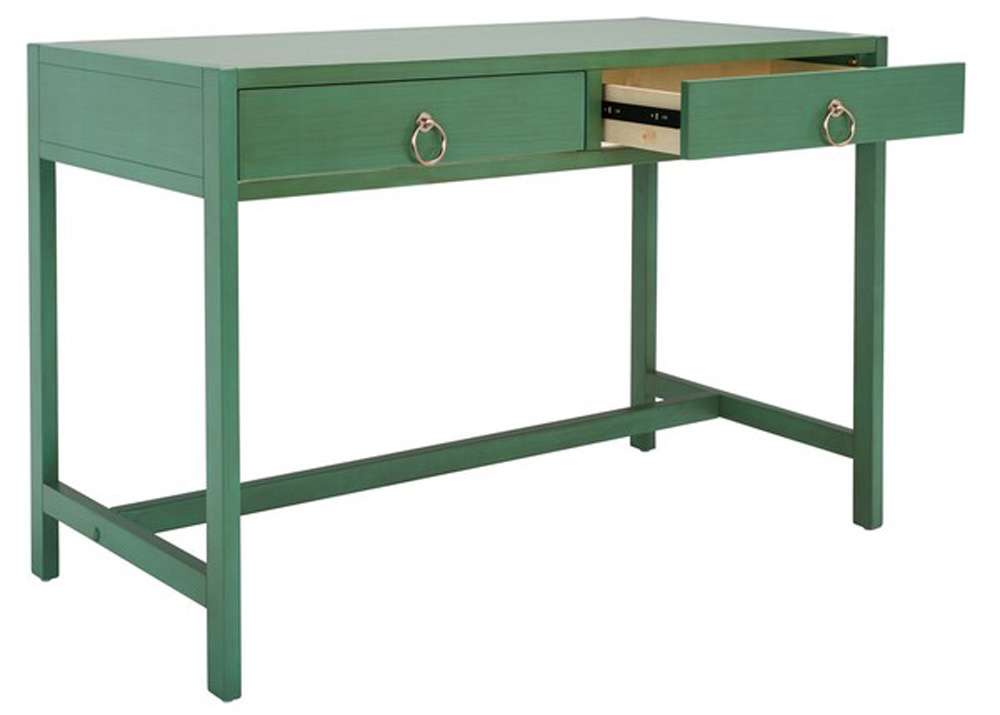 Safavieh - Esther 2 Drawer Desk - Turquoise - DSK9200C veiw 4