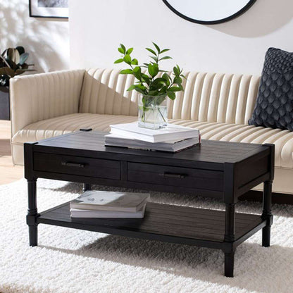 Safavieh - Filbert 2Drw Coffee Table - Black - COF5703B veiw 2