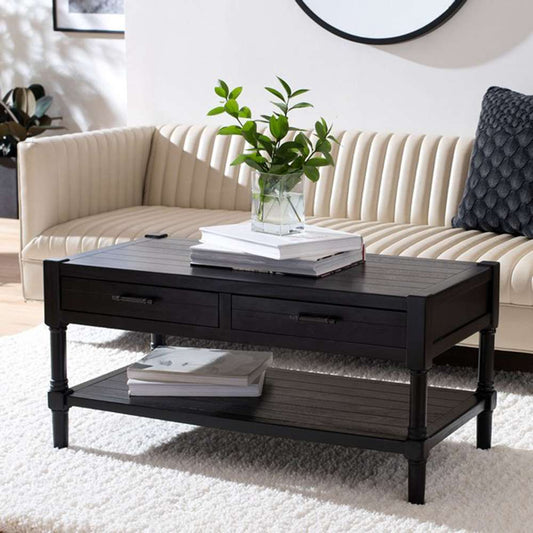 Safavieh - Filbert 2Drw Coffee Table - Black - COF5703B veiw 2