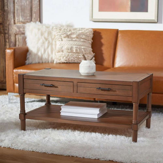 Safavieh - Filbert 2Drw Coffee Table - Brown - COF5703C veiw 2