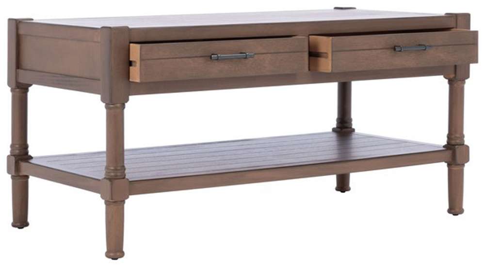 Safavieh - Filbert 2Drw Coffee Table - Brown - COF5703C veiw 4