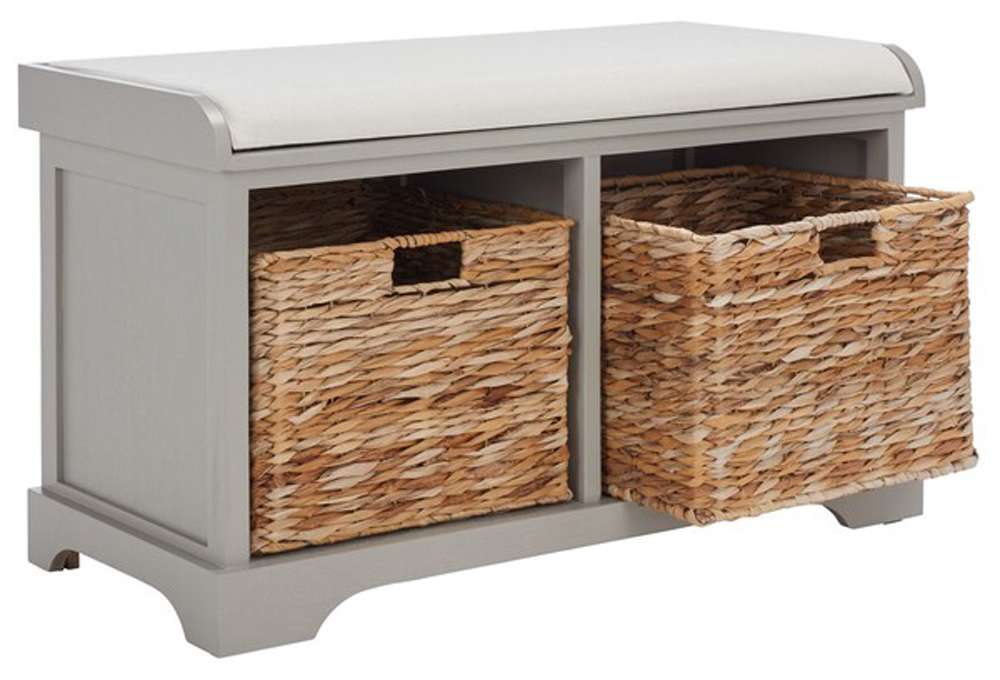 Safavieh - Freddy Storage Bench - Vintage Grey - AMH5736F veiw 3
