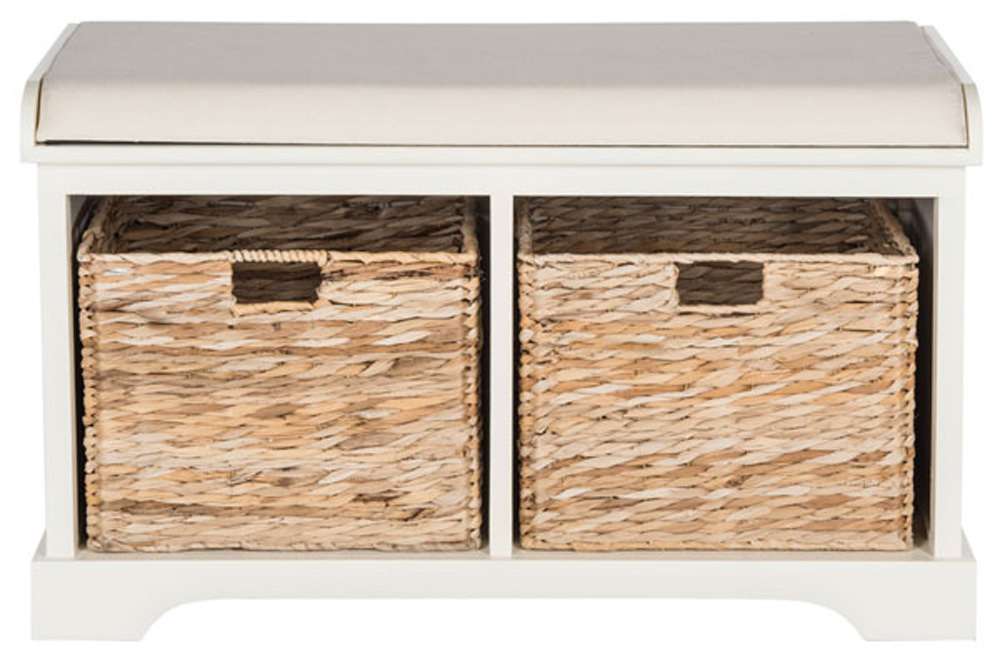 Safavieh - Freddy Storage Bench - Vintage White - AMH5736D veiw 1