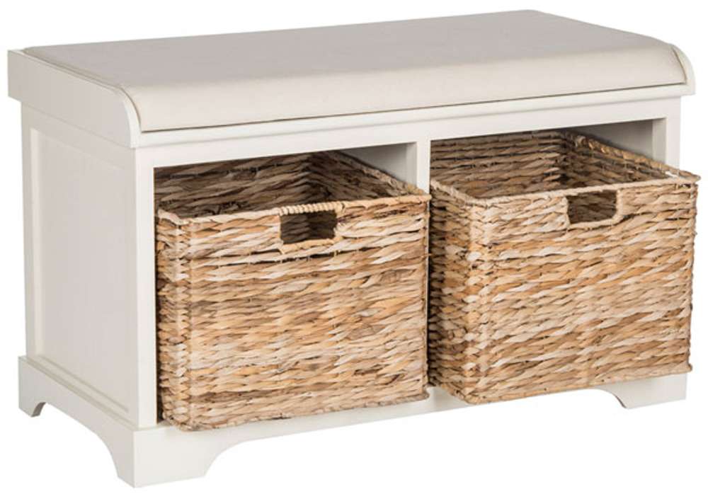 Safavieh - Freddy Storage Bench - Vintage White - AMH5736D veiw 3
