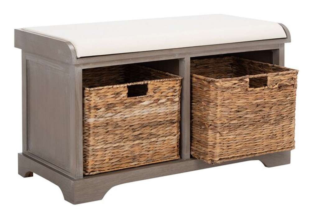 Safavieh - Freddy Storage Bench - White Washed - AMH5736G veiw 3