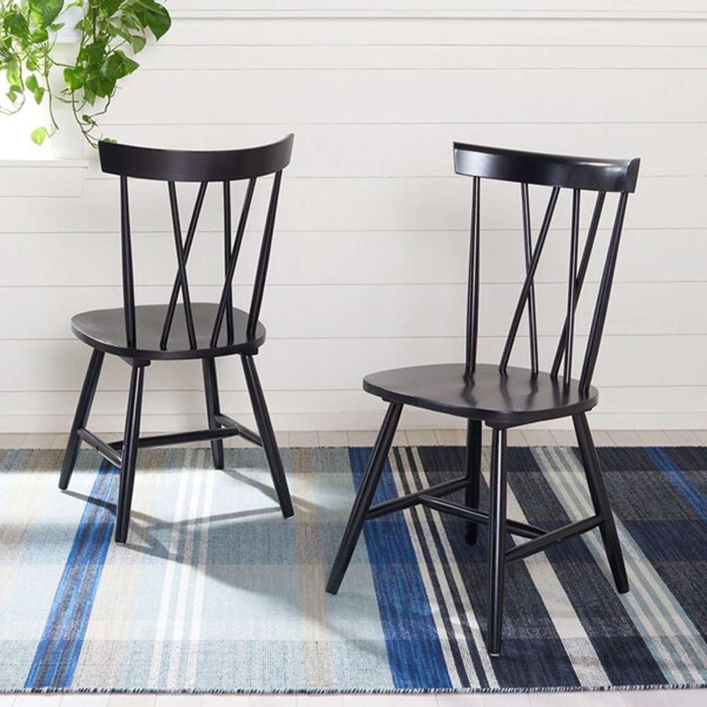Safavieh - Friar Dining Chair - Black  (Set of 2) - DCH1401A-SET2 veiw 2