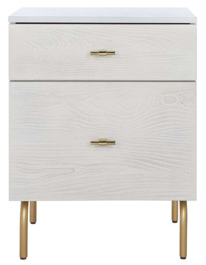Safavieh - Genevieve 2 Drawer Nightstand - Grey - White Washed - NST5002F veiw 1