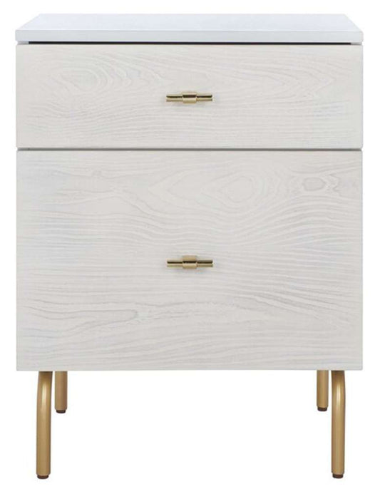 Safavieh - Genevieve 2 Drawer Nightstand - Grey - White Washed - NST5002F veiw 1
