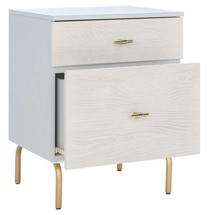 Safavieh - Genevieve 2 Drawer Nightstand - Grey - White Washed - NST5002F veiw 4