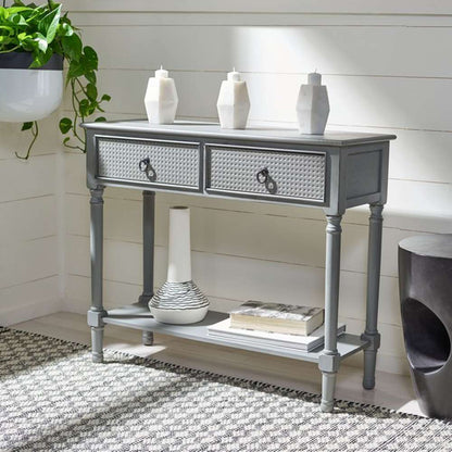 Safavieh - Haines 2Drw Console Table - Distressed - Grey - CNS5727B veiw 2