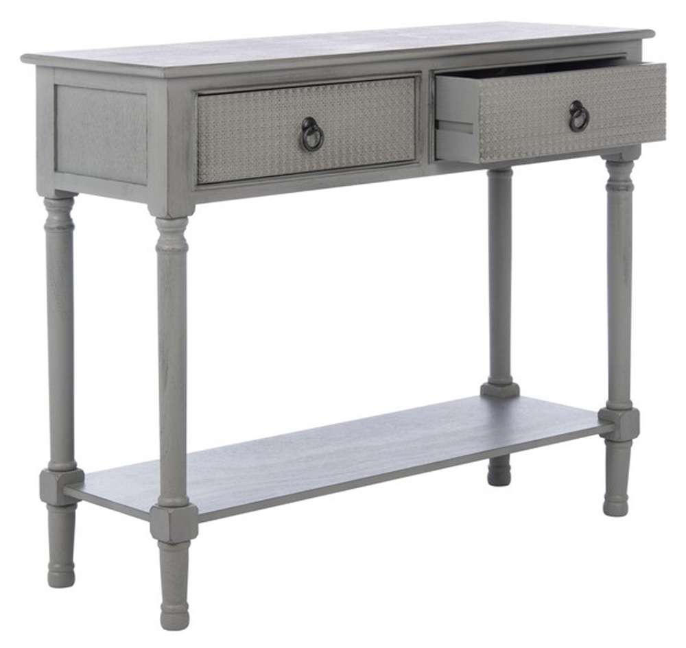 Safavieh - Haines 2Drw Console Table - Distressed - Grey - CNS5727B veiw 3