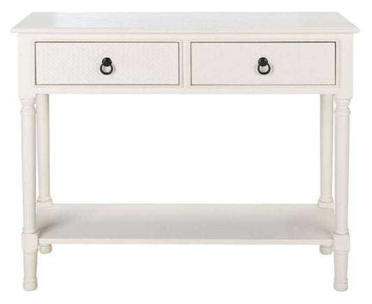 Safavieh - Haines 2Drw Console Table - Distrssed White - CNS5727D veiw 1