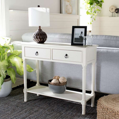 Safavieh - Haines 2Drw Console Table - Distrssed White - CNS5727D veiw 2