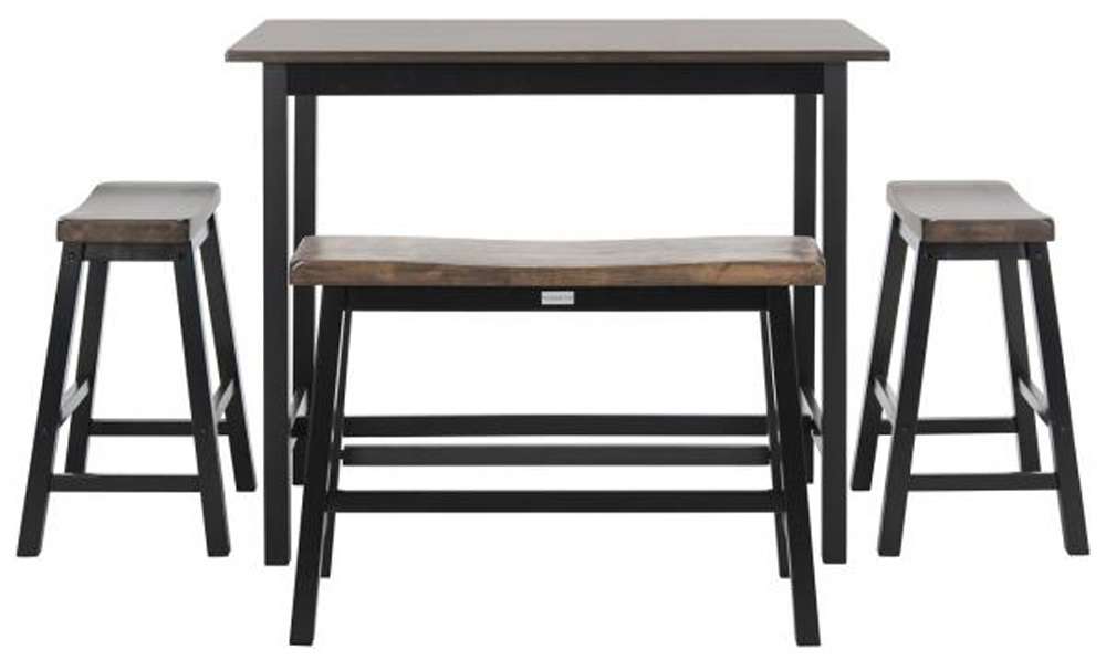 Safavieh - Haley 4Pc Pub Set - Black - Brown - AMH8503B veiw 1
