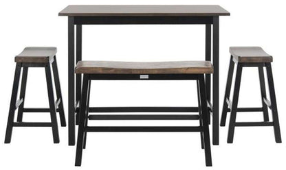Safavieh - Haley 4Pc Pub Set - Black - Brown - AMH8503B veiw 1